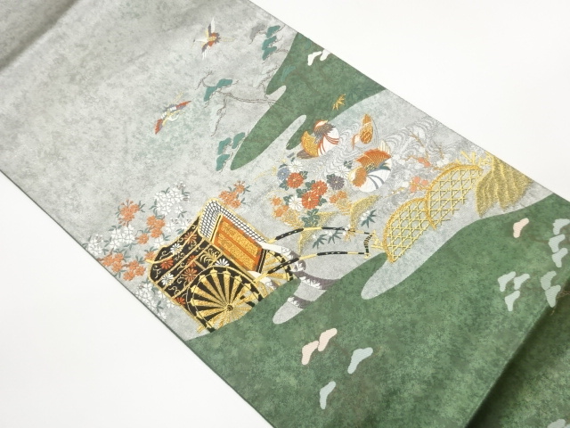 JAPANESE FUKURO OBI / WOVEN MANDARIN DUCK
